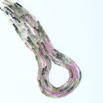 Hand‑selected Watermelon Tourmaline gemstone beads with bright sparkle and clean faceting.