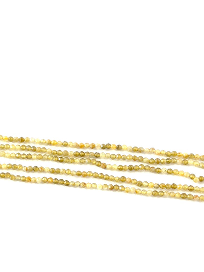 33cm strand of sparkling Yellow Opal rondelle beads ideal for delicate jewellery